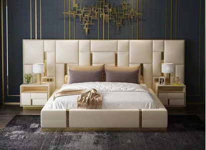 Complete Bedroom Furniture Set 3 pcs. Design Furniture Bedside tables Beds